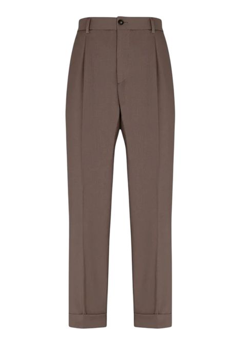 PANTALONE UOMO FRESCO LANA STRETCH MARRONE MANUEL RITZ | Pantaloni | 4032P1658 26000029